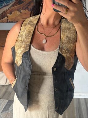 Snakeskin and Leather Vintage and one of a kind. Pristine condition